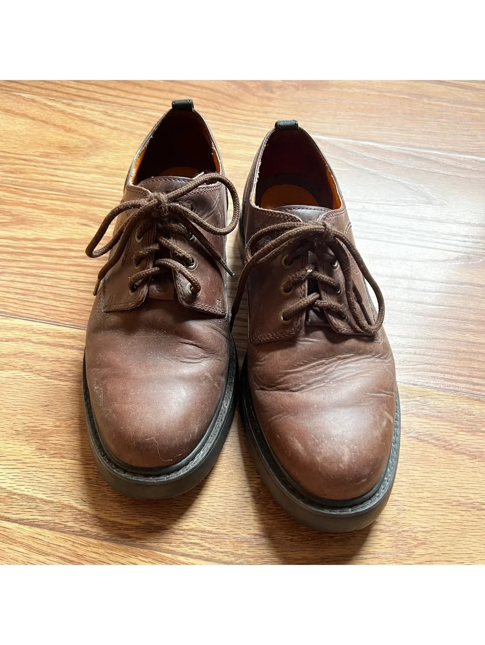 Vintage Y2K Timberland Brown Leather Derby Shoes Grunge Streetwear Classic